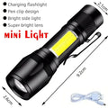 High Power Led Flashlights Tactical with Display Light USB Charging
