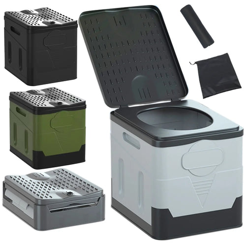 Portable Outdoor Folding Toilet Multifunction Travel Supplies