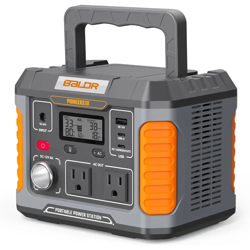 US Shipping 330W 660W Peak Portable Power Station 288Wh Solar Generator Power Bank 120V Pure Sine Wave AC Outlet 78000Mah